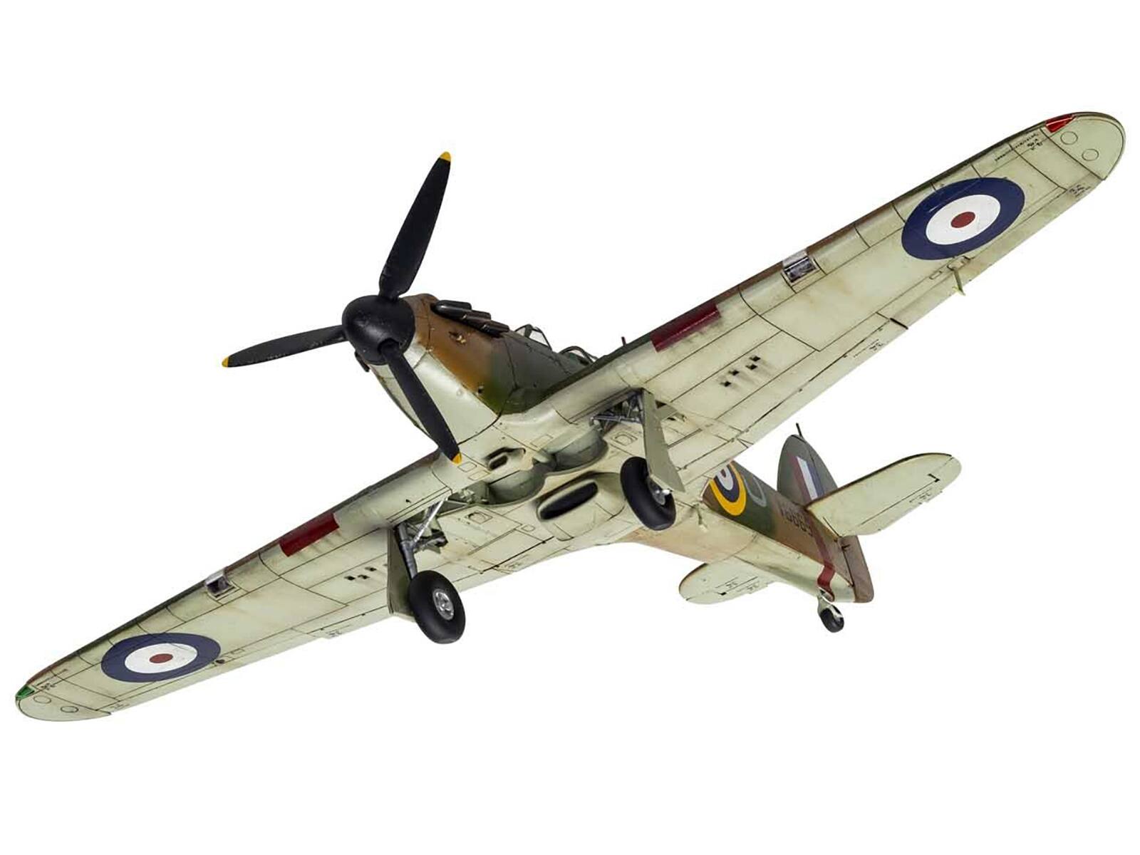 Left. Airfix - Level 2 Model Kit Hawker Hurricane Mk.I Fighter Aircraft with 2 Scheme Options 1/48 Plastic Model Kit by Airfix - Multi.