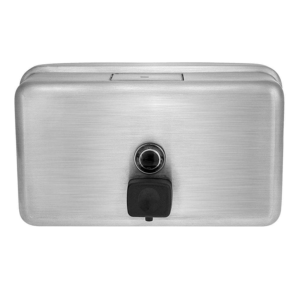 Alpine Industries - 40 oz Horizontal Manual Surface-Mounted Liquid Soap Dispenser - Stainless Steel