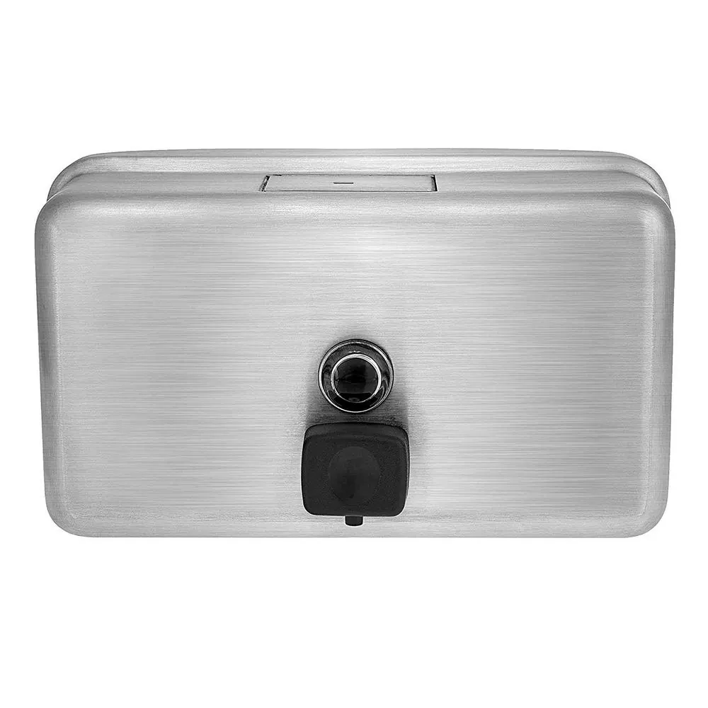 Alpine Industries - 40 oz Horizontal Manual Surface-Mounted Liquid Soap Dispenser - Stainless Steel