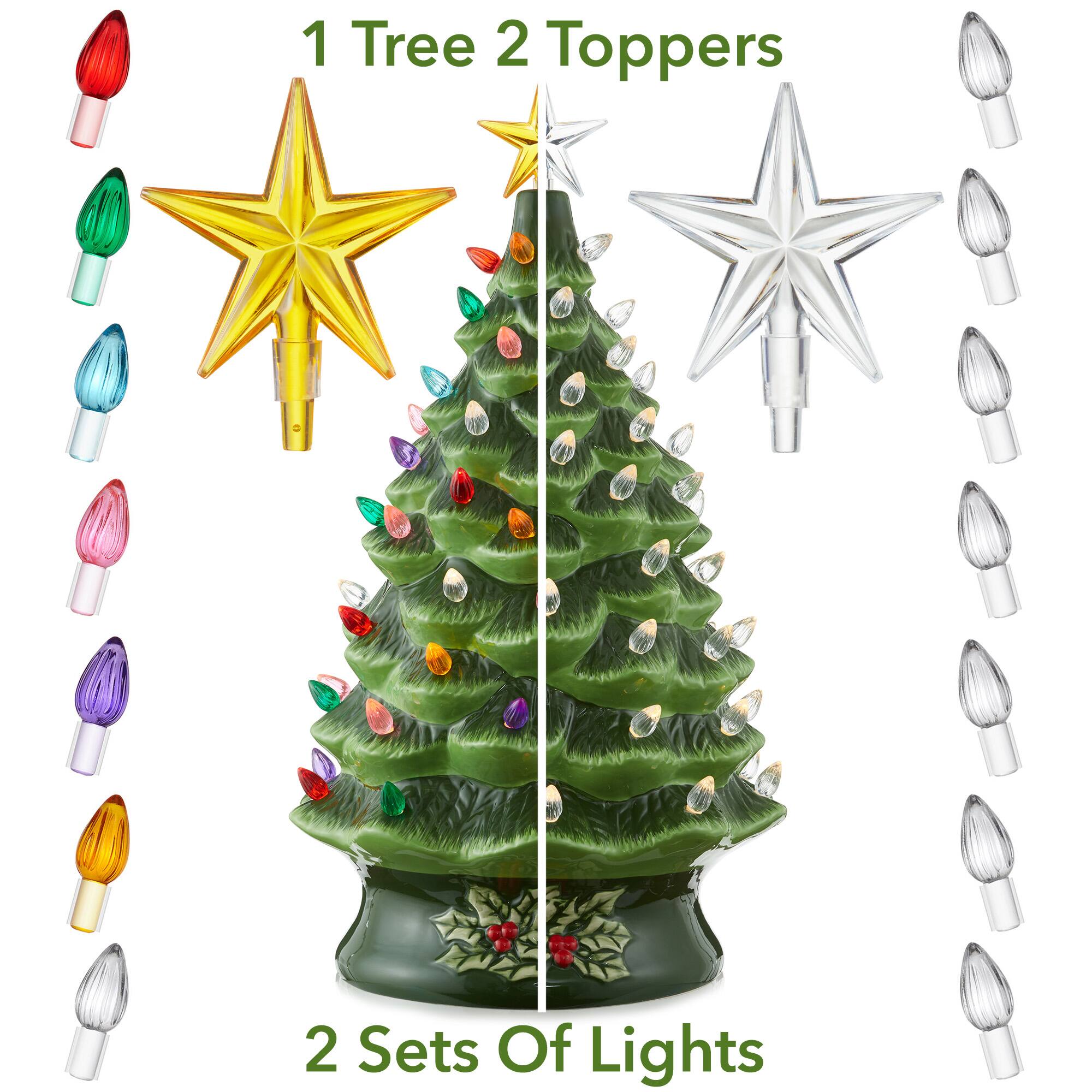 1 Tree 2 Toppers  
2 Sets Of Lights