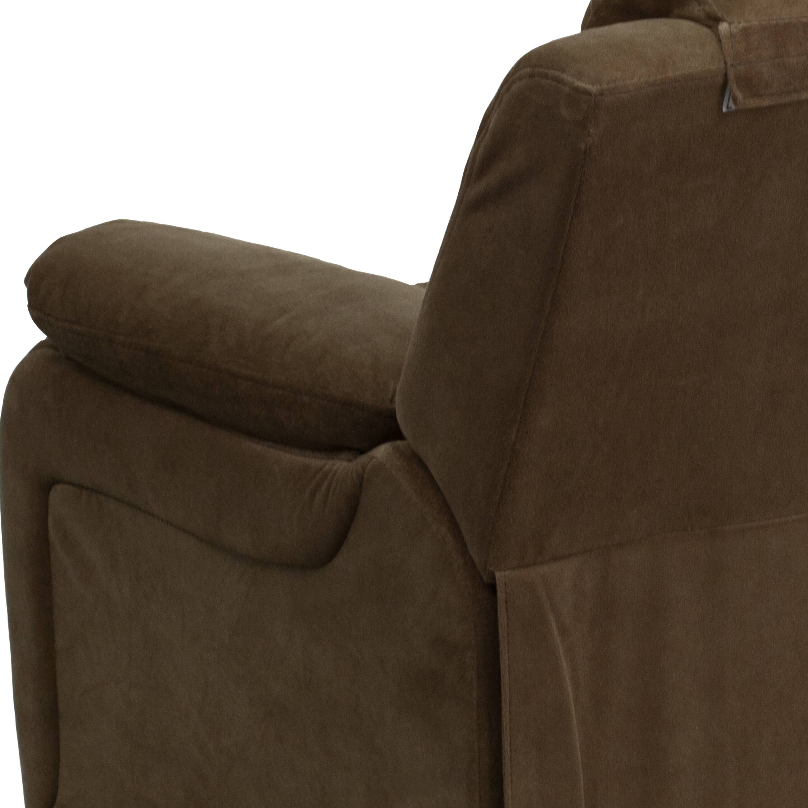 Alt View 9. Emma + Oliver - Deluxe Padded Contemporary Kids Recliner with Storage Arms - Brown Microfiber.