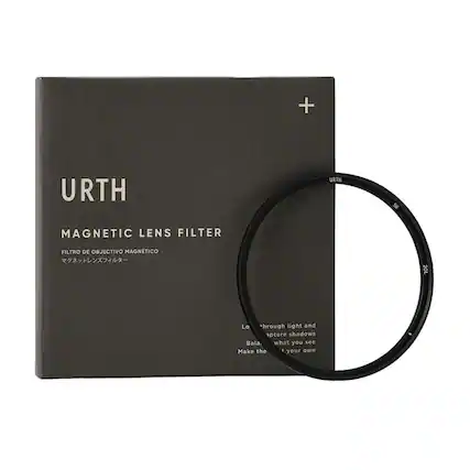 Front. Urth - Urth 58mm Magnetic UV German B270 Schott Optical Glass Lens Filter Plus+ (Black).