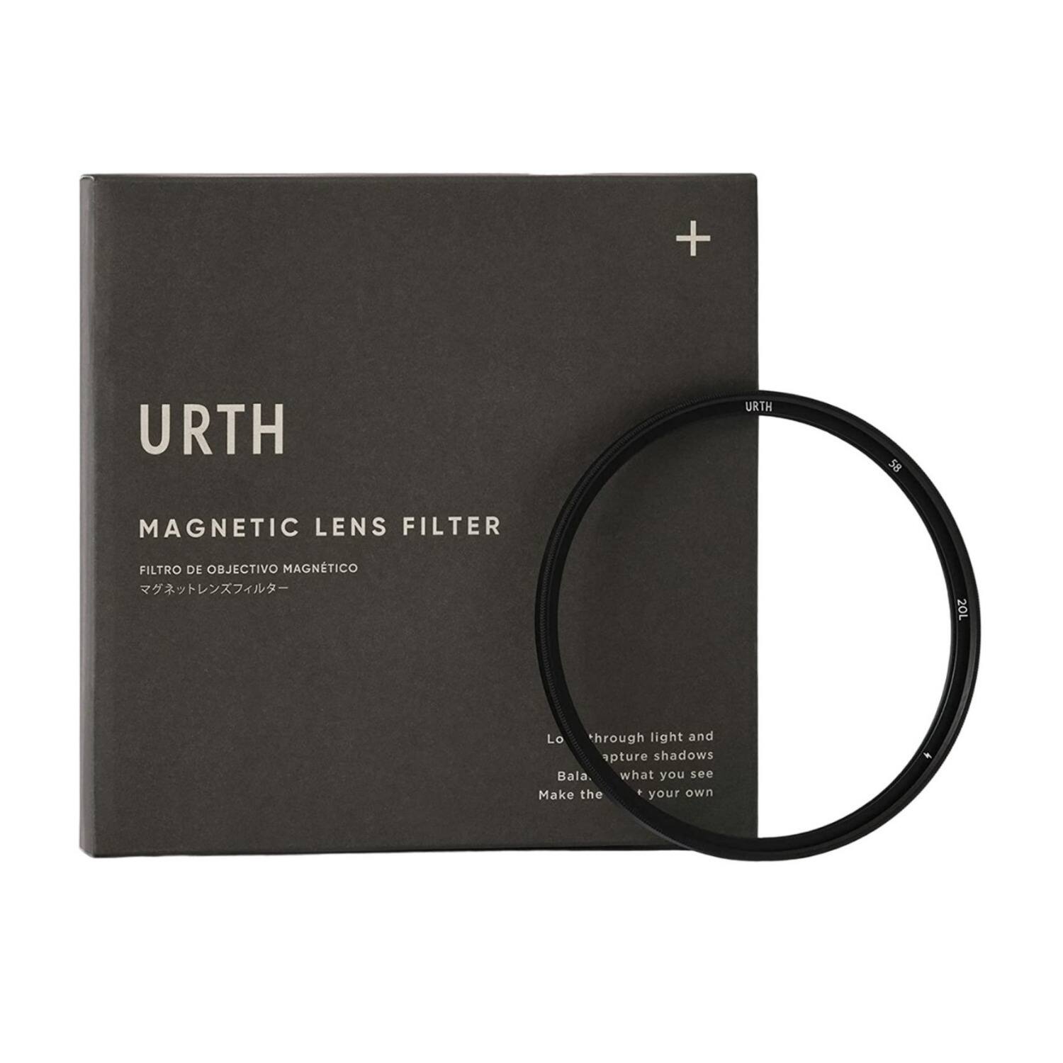 Front. Urth - Urth 58mm Magnetic UV German B270 Schott Optical Glass Lens Filter Plus+ (Black).
