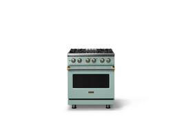 Viking - 30"W. 4 Burner Pro5S 4.7 Cu. Ft. Freestanding Sealed Dual Fuel Convection LP Range-Splash/Brushed Brass - Splash