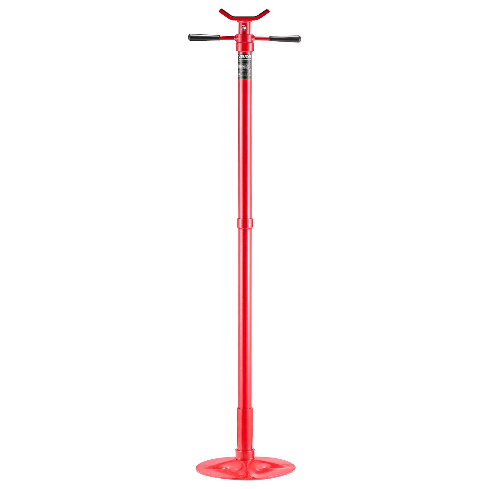 Alt View 5. VEVOR - Underhoist Support Stand, 1/2 Ton (1102 lbs) Capacity Under Hoist Jack Stand, Lifting from 54.02" to 83.86" - Red.