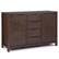 Front. Simpli Home - Hollander Sideboard Buffet - Warm Walnut Brown.