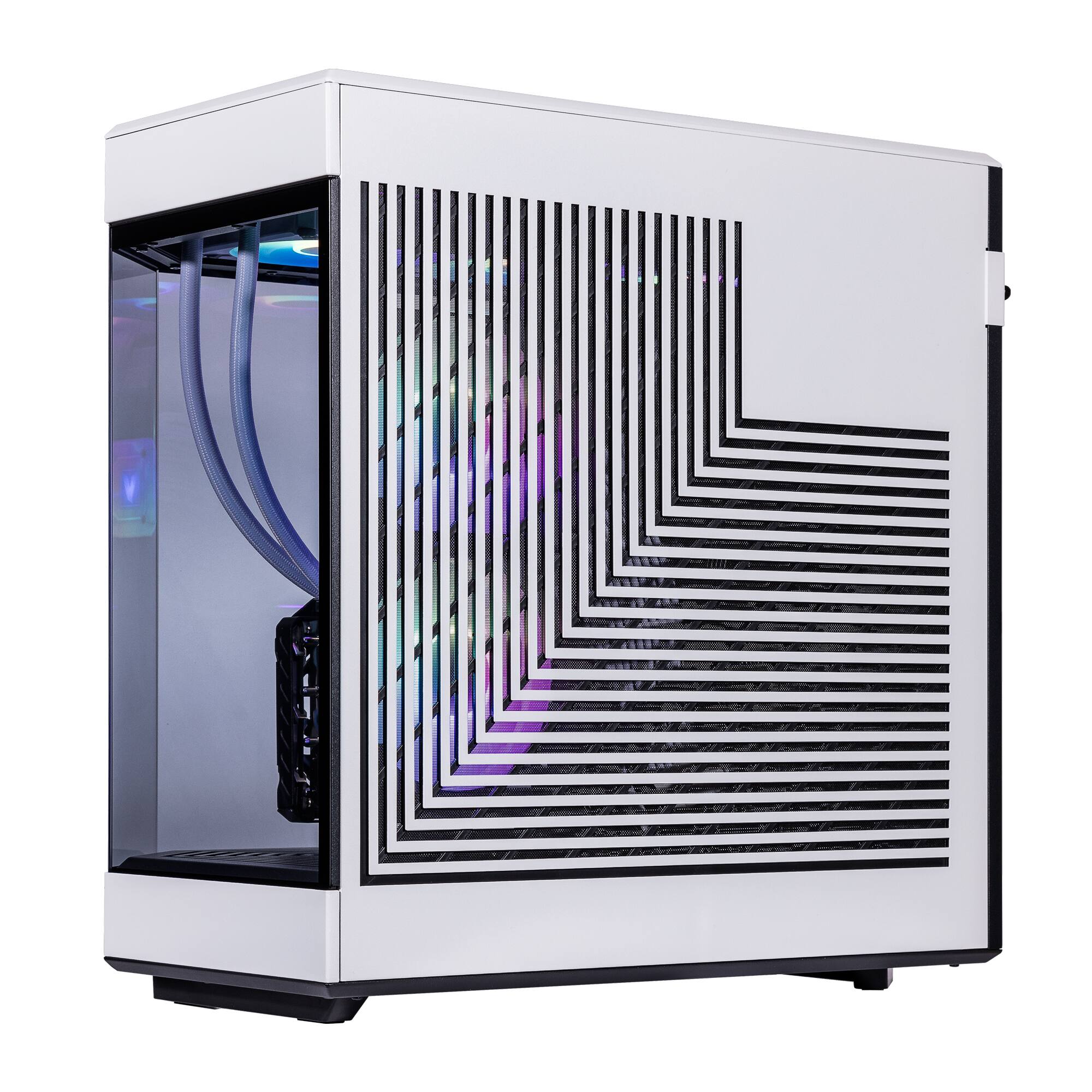Alt View 4. Velztorm - Velztorm Praetix 3D Desktop PC (AMD Ryzen 7 9800X3D, 32GB DDR5, 2TB PCIe SSD, GeForce RTX 5080, WiFi 7, Win 11 Pro) - White.