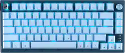 CORSAIR - K65 PLUS RGB 75% Wireless Mechanical Pre-Lubed MLX Red Linear Switch Gaming Keyboard for Mac with Hot-Swappable Switches - Glacier Blue - Front_Zoom