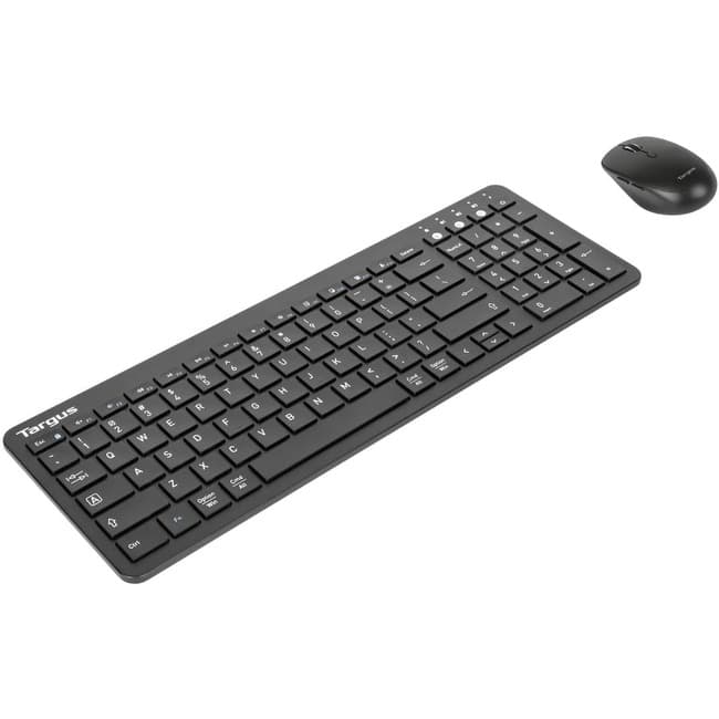 Targus - Keyboard & Mouse - Wireless Bluetooth 5.1 Keyboard - 104 Key - Wireless Bluetooth Mouse - Optical - Black
