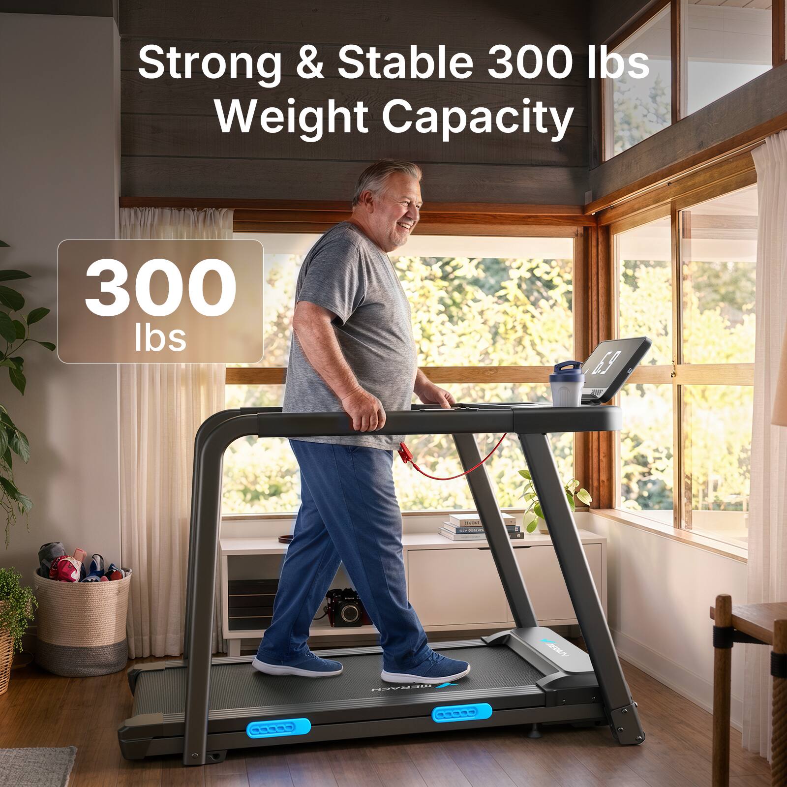 Strong & Stable 300 lbs Weight Capacity  
300 lbs