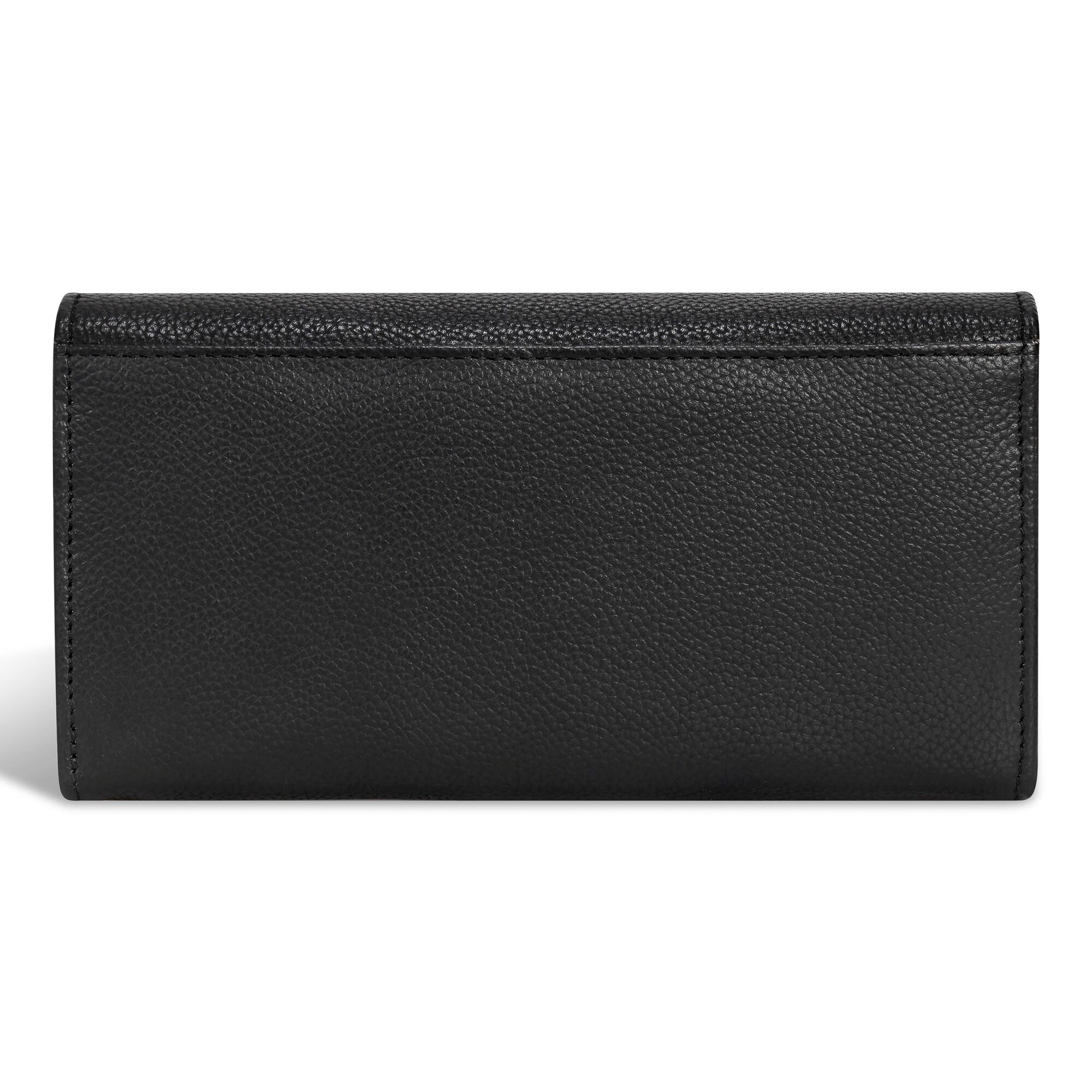 Back. Champs - Gala Collection Leather Flap-Clutch Wallet - Black.