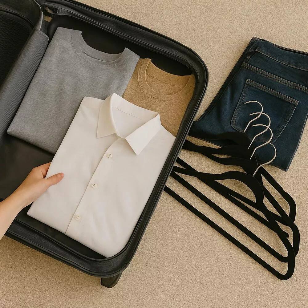 Left. Elle Decor - 10-Pack Non-Slip Velvet Hangers, Slim Flocked Hangers for Shirts & Coats, Space-Saving Elegant Closet Organizers - Black - Black.