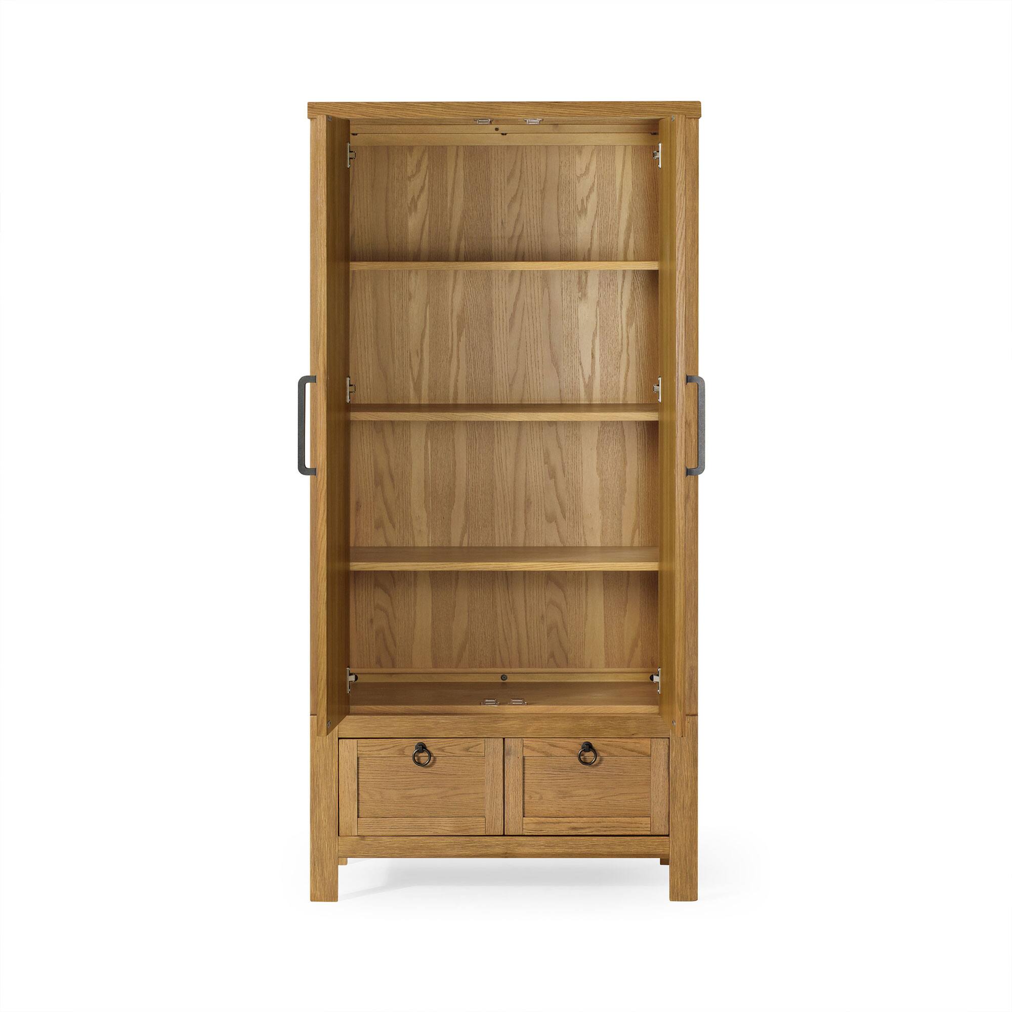 Alt View 2. Maven Lane - Maven Lane Vaughn Rustic Wooden Cabinet in Weathered Natural Finish - Weathered Natural.