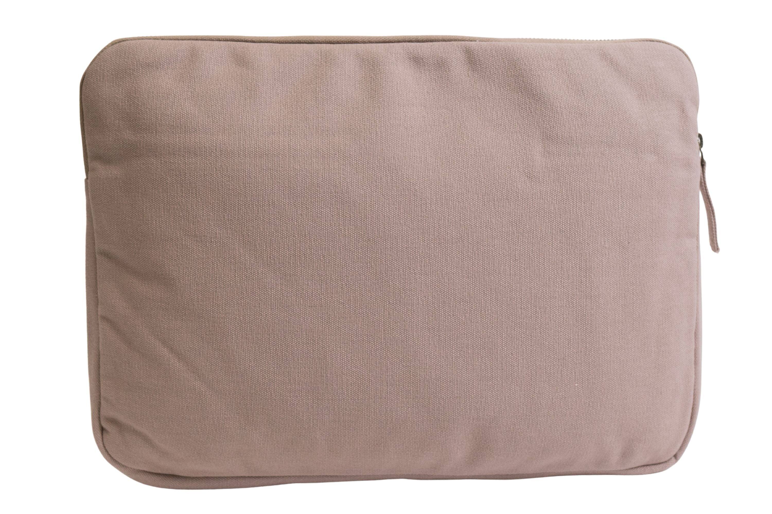 Back. Terra Thread - Organic Cotton Laptop Sleeve 15 inches - Beige.