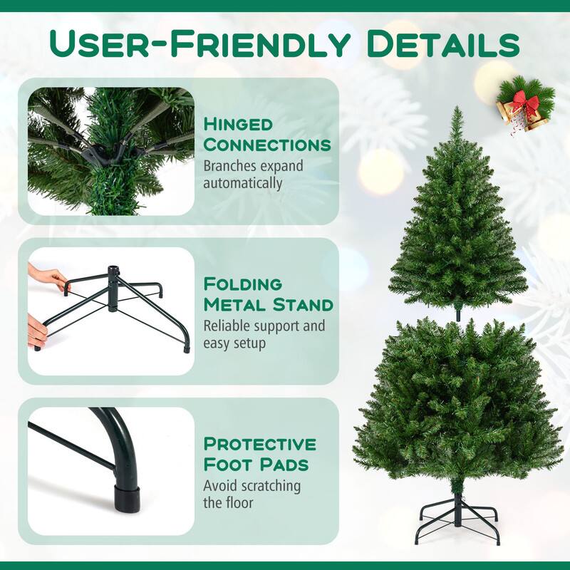 USER-FRIENDLY DETAILS

HINGED CONNECTIONS
Branches expand automatically

FOLDING METAL STAND
Reliable support and easy setup

PROTECTIVE FOOT PADS
Avoid scratching the floor