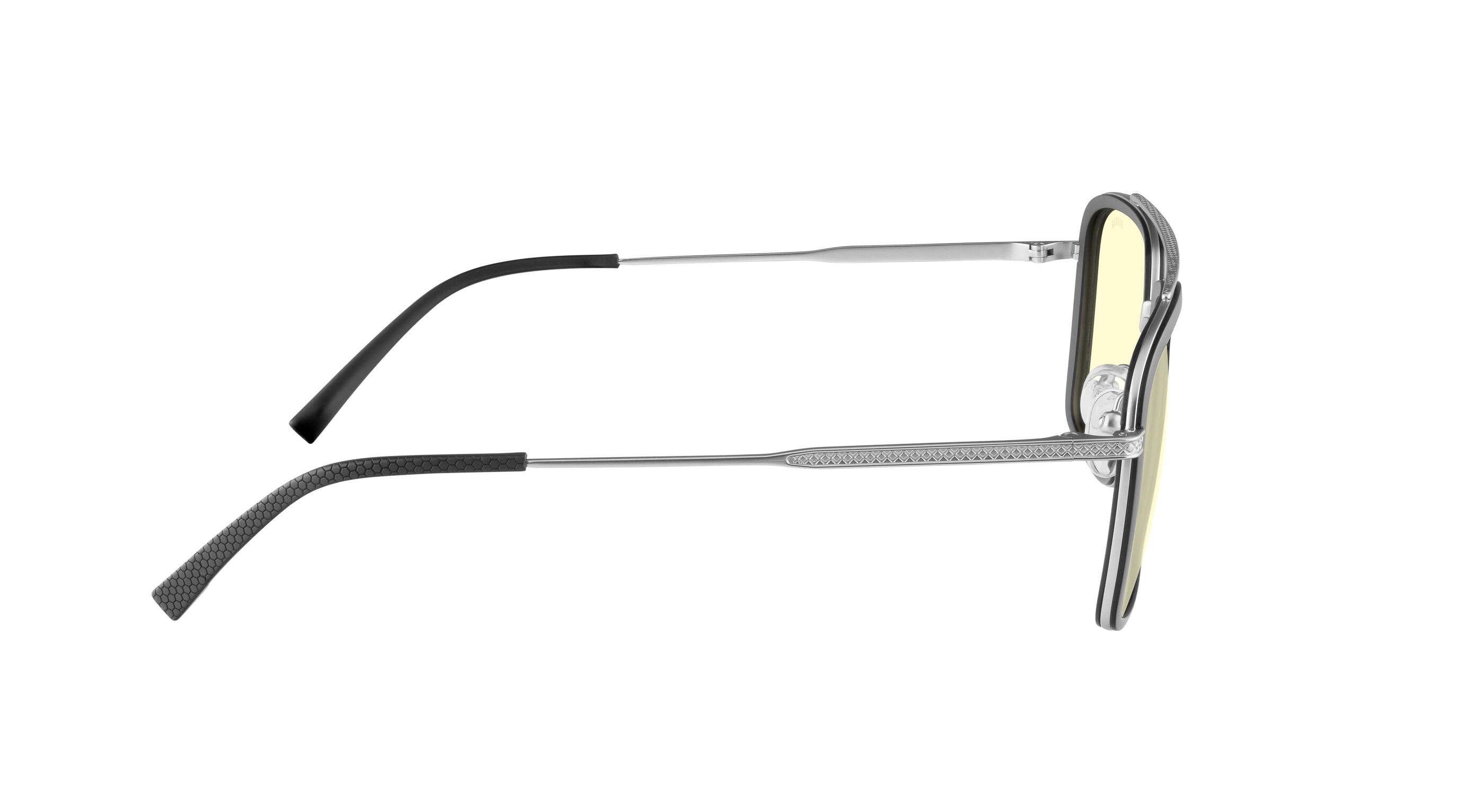 Alt View 18. GUNNAR - Barron Computer Glasses with Blue Light Reduction, Amber Lenses - Silver.