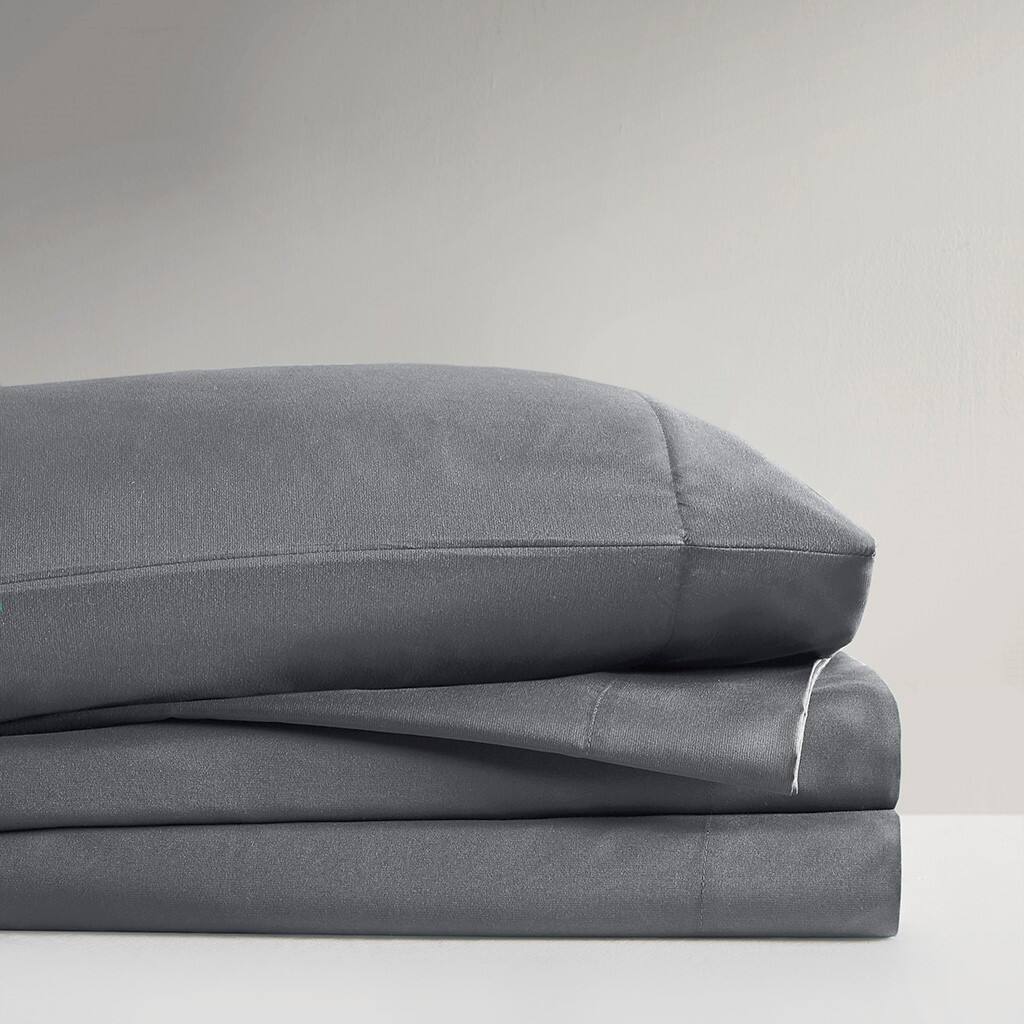Alt View 3. Gracie Mills - Gracie Mills Ruby All-Season Microfiber Soft Touch Sheet Set - Charcoal.