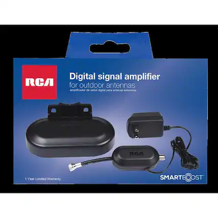 RCA Digital signal amplifier for outdoor antennas
amplificador de señal digital para antenas exteriores
1 Year Limited Warranty
SMARTBOOST