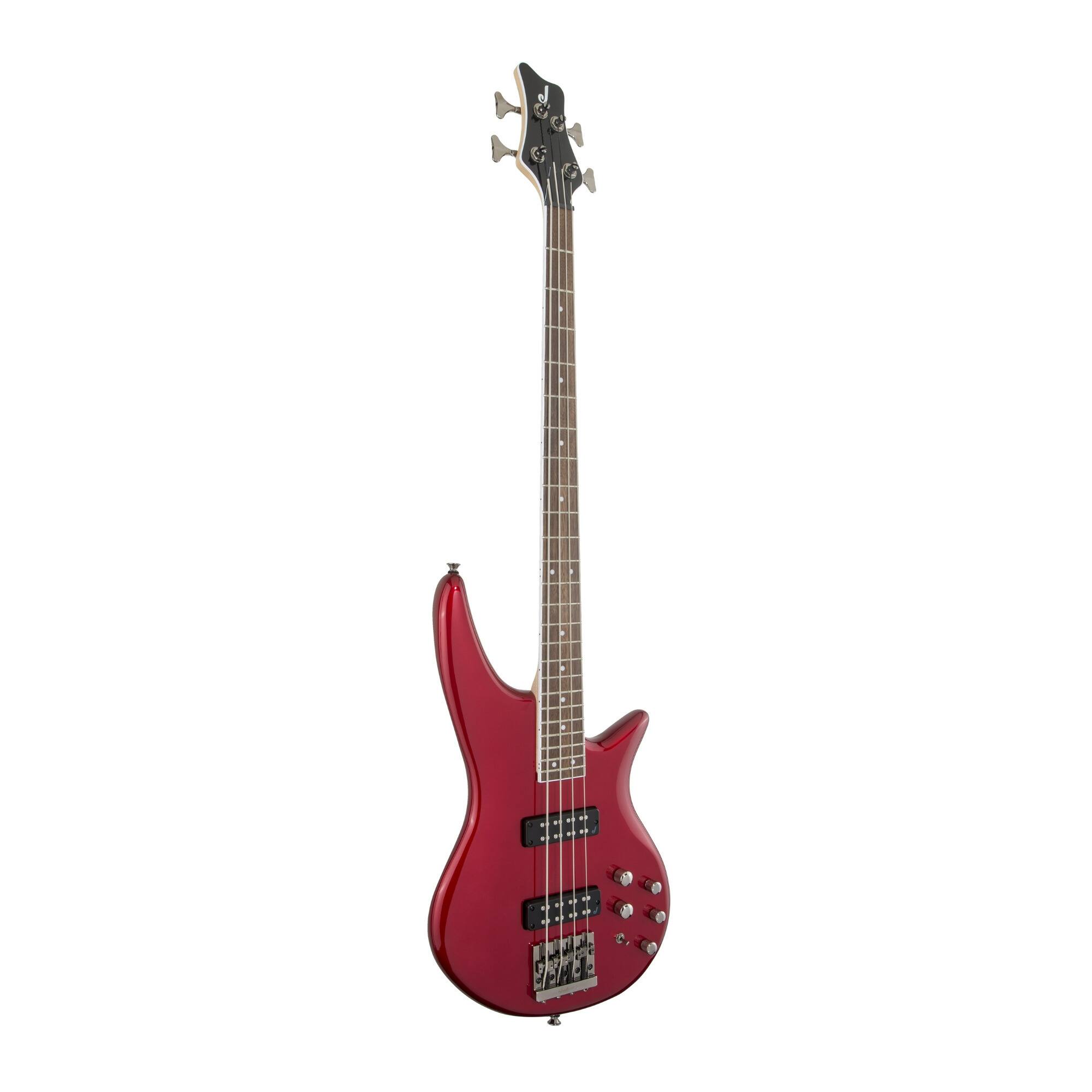 Left. Jackson - Jackson JS Series Spectra Bass JS3 4-String Electric Bass Guitar (Metallic Red).