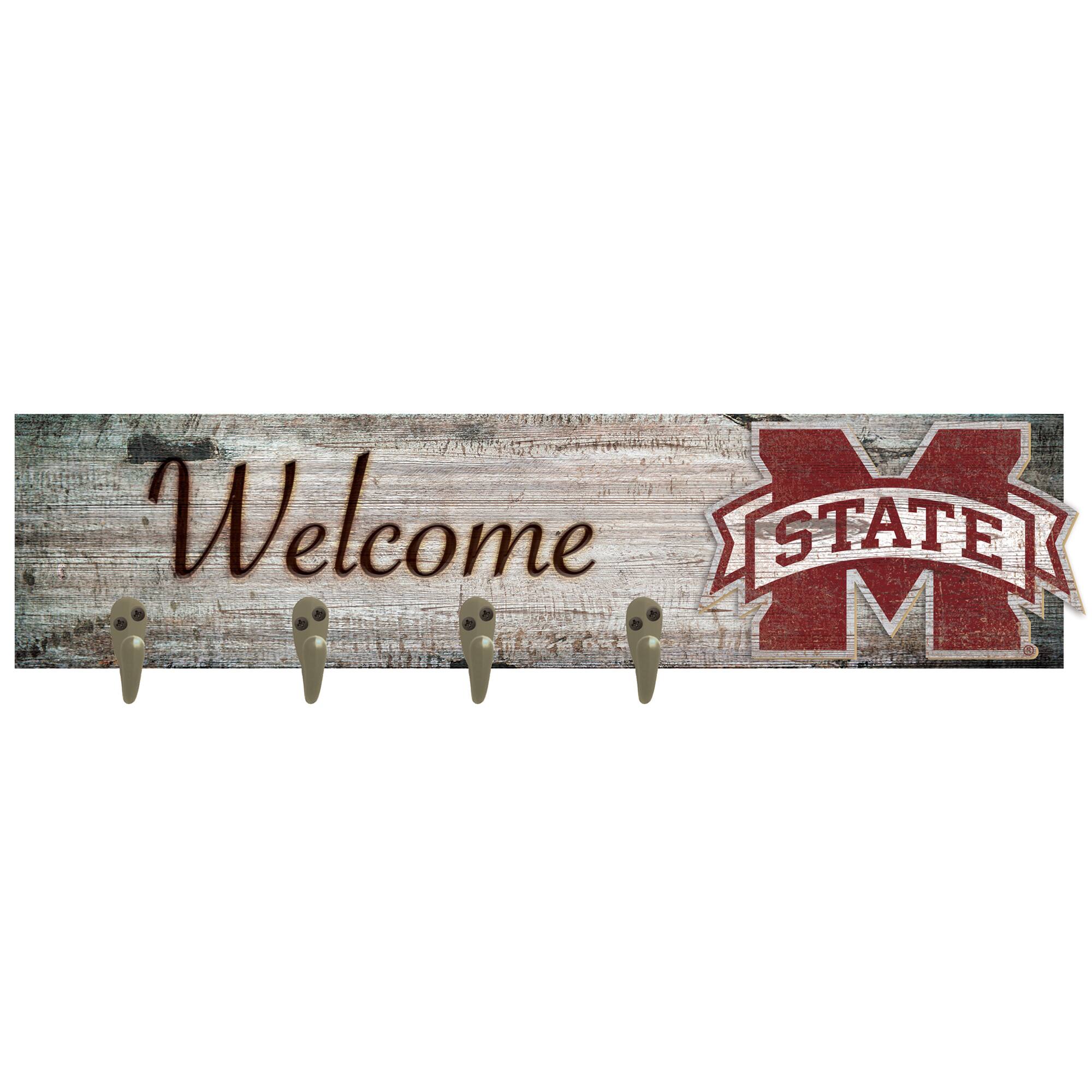 Mississippi State Bulldogs 24" x 6" Mounted Coat Hanger
