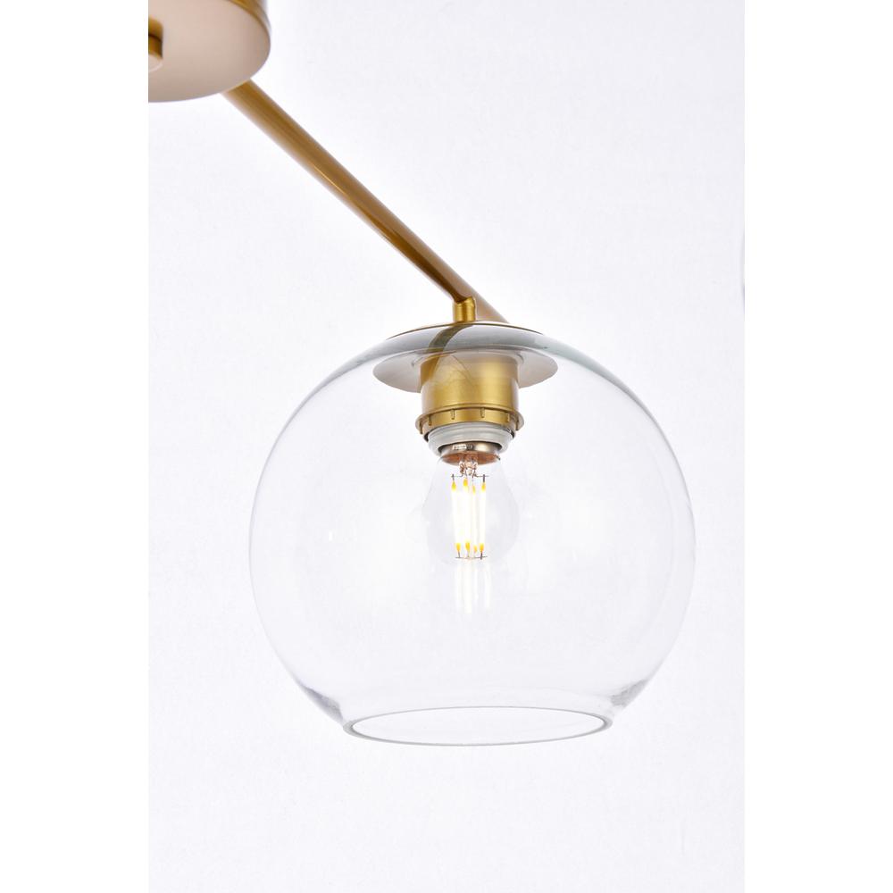 Alt View 4. Living District - Opus 4 lights brass pendant - Brass And Clear.