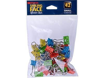 DIC Officemate  
SMILING FACE  
binder clips  
42 SMALL  
with metal wire