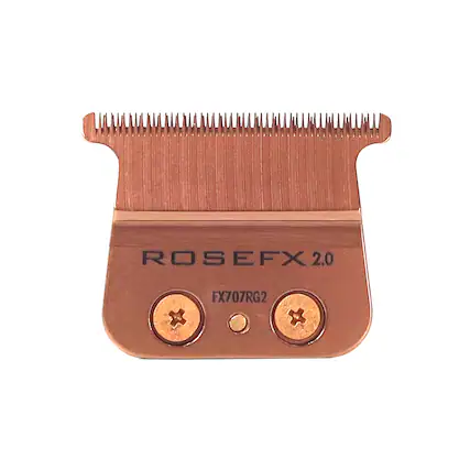 Front. Babyliss - Babyliss Pro Rose Gold FX707RG2 Replacement Deep Tooth T-Blade 2.0MM - Rose Gold.
