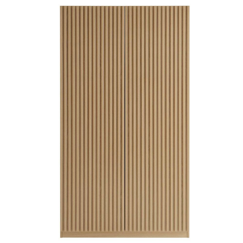 Alt View 1. Modway - Render 2-Door Wardrobe Closet - Brown.