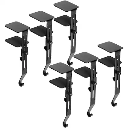 Front. Paradigms Interiors - 6 Metal Christmas Stocking Holders - Adjustable Mantle Hangers With Protective Pads No-slip Fireplace Garla... - Default.