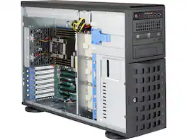 Supermicro - CSE-745BAC-R1K23B-SQ 4U tower chassis - supports maximum motherboard sizes up to E-ATX 13.68" x 13" - Black