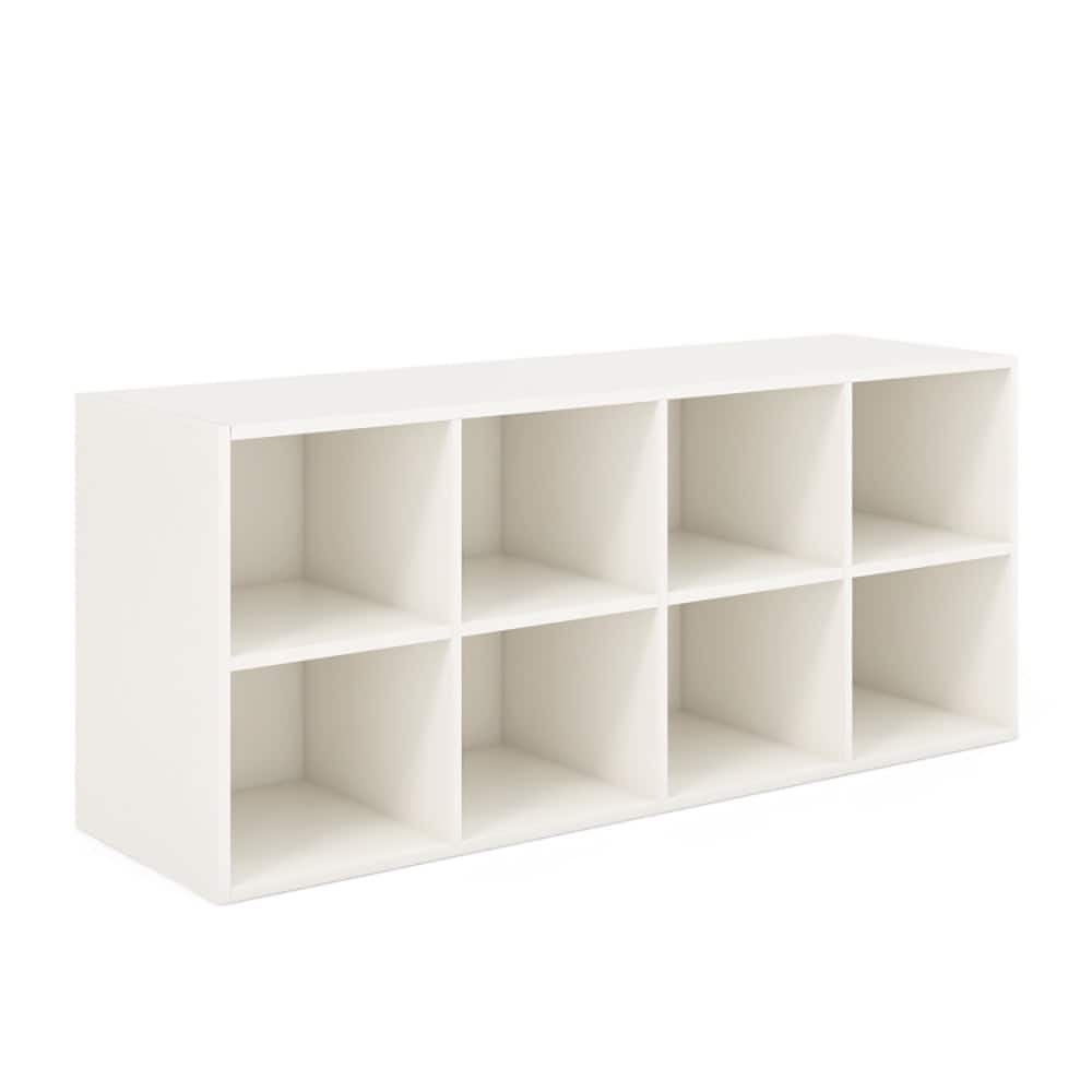 Pefilos - 8 Cubbies Shoe Organizer with 500 LBS Weight Capacity- Shoe Storage Organizer for Entryway & Closet - White