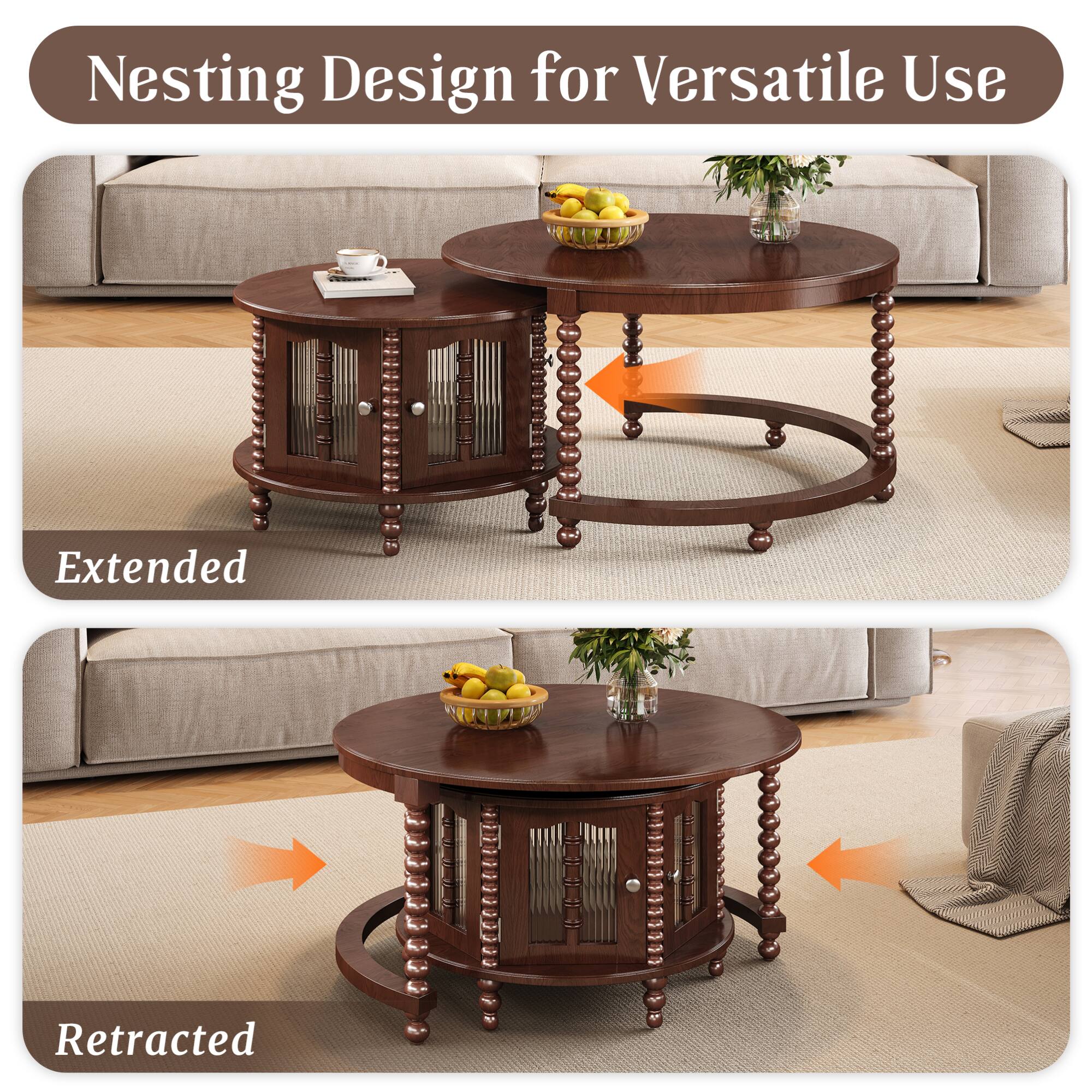 Nesting Design for Versatile Use

Extended

Retracted