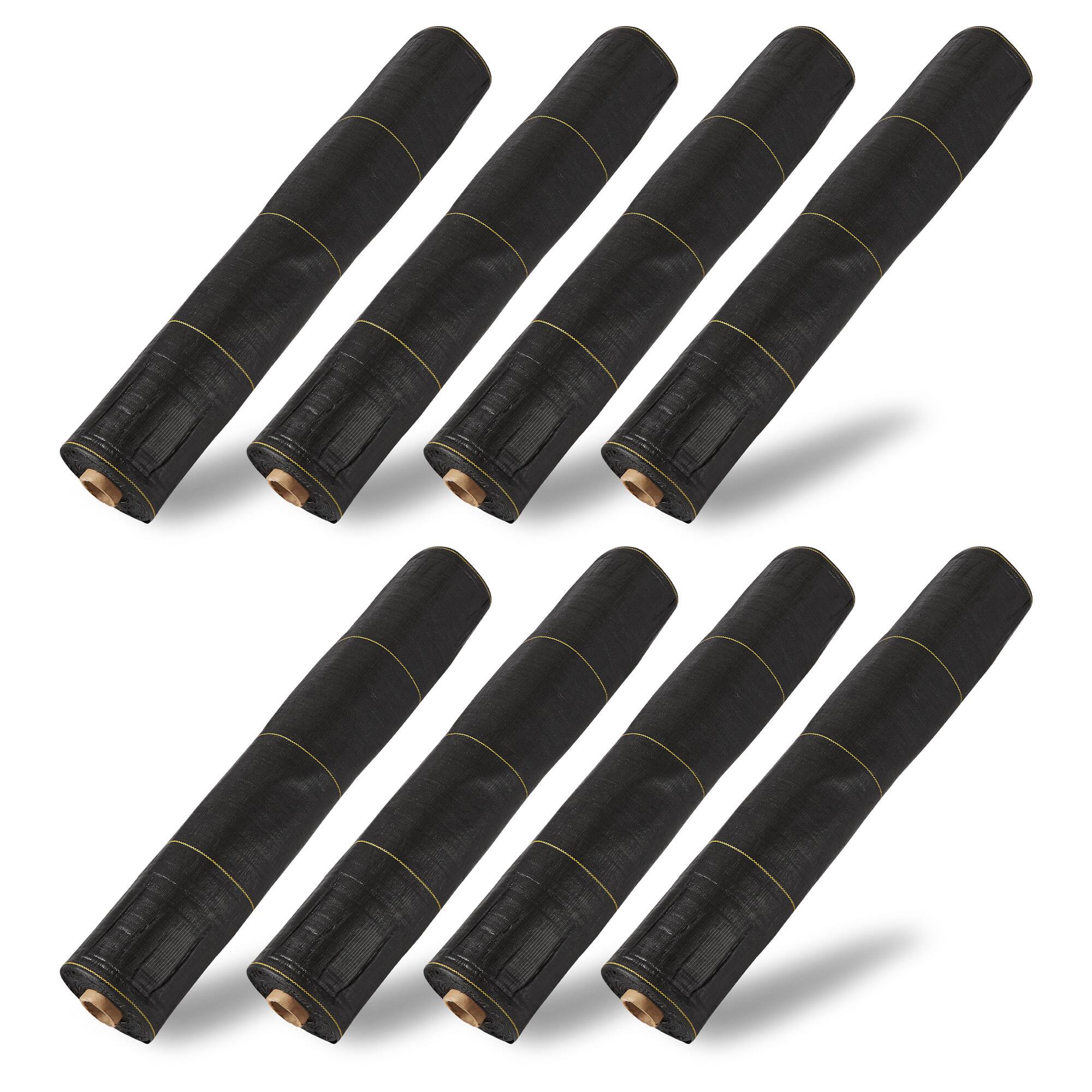 Front. DeWitt - DeWitt Sunbelt 4'x300' Woven Weed Barrier Landscape Fabric Ground Cover (8 Pack) - Brown.