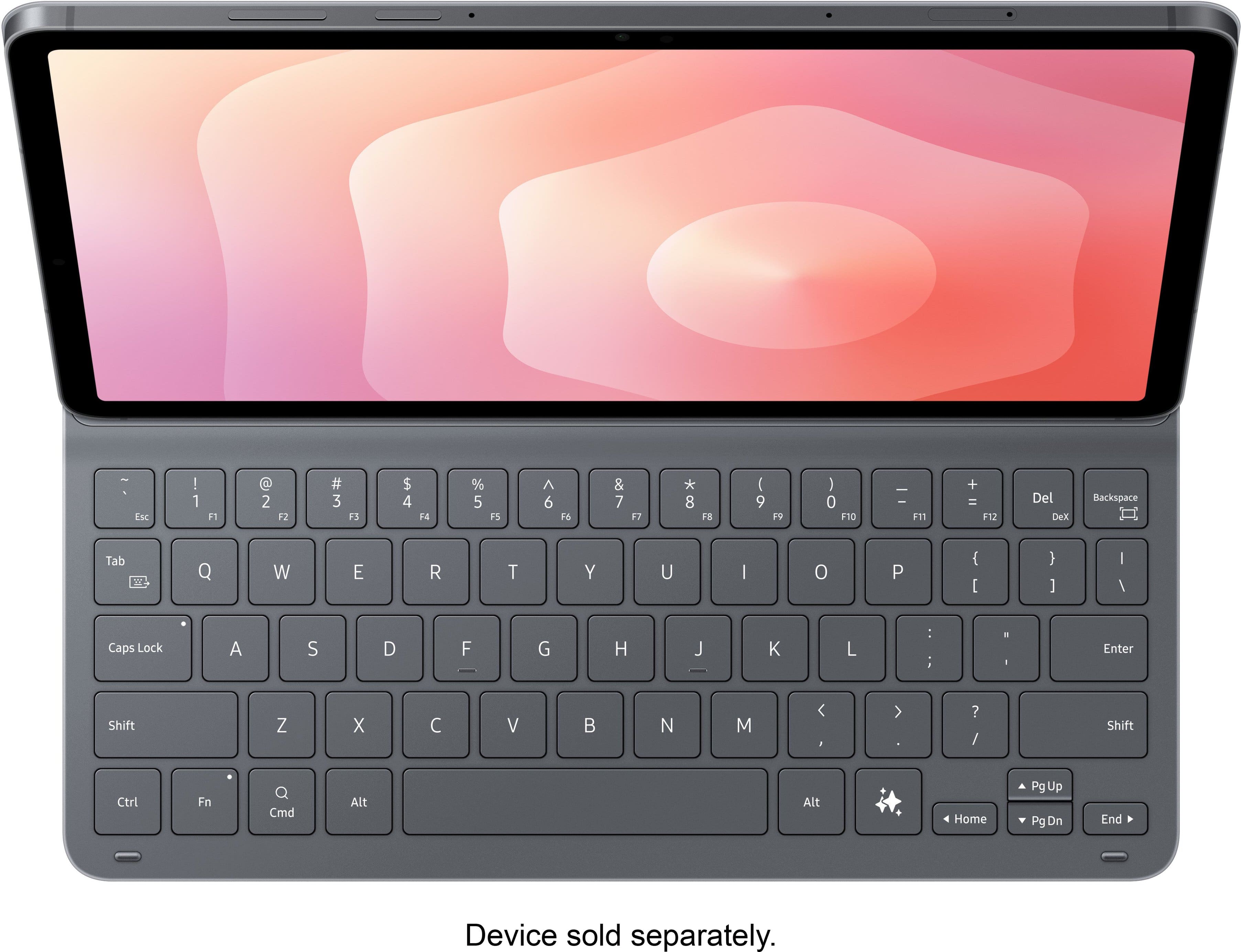 I Esc 1 F1 ! 2 F2 @ 3 F3 # 4 F4 $ 5 F5 % 6 F6 ^ 7 F7 & 8 F8 * 9 F9 ( 0 F10 ) - = F11 + F12 Del Backspace H Tab Q W E R T Y U I O P [ { I I / Caps Lock A S D F G H J K L : ; . Enter Shift Z X C V B N M < > ? / Shift Ctrl Fn Cmd Alt Alt Home Pg Up Pg Dn End Device sold separately.