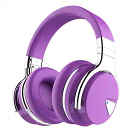 MOVSSOU - E7 Bluetooth Wireless Active Noise Cancelling Headphones - purple