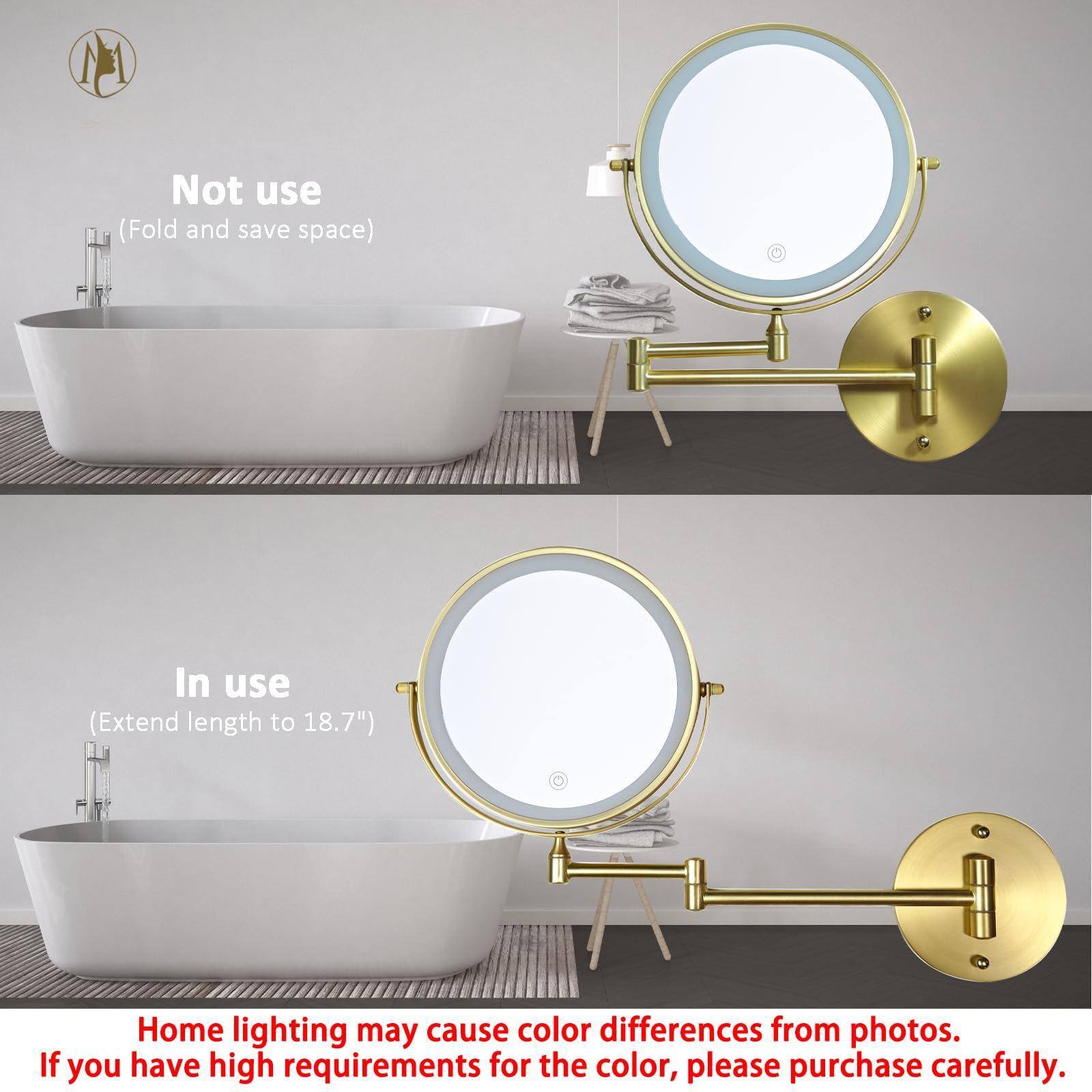 Not use  
(Fold and save space)

In use  
(Extend length to 18.7")

Home lighting may cause color differences from photos.  
If you have high requirements for the color, please purchase carefully.