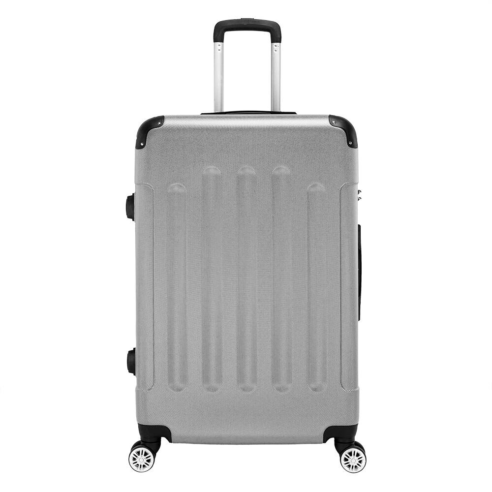 Alt View 2. Winado - 20"/24"/28" 3-Piece Hardshell Carry-On Luggage Set, Lightweight ABS Suitcase with Spinner Wheels & TSA Lock - Silver Grey.