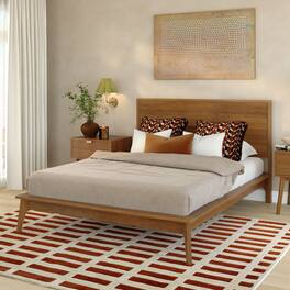 Plank+Beam - Linea Tambour Queen Bed - Pecan