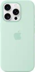 Apple - iPhone 16 Pro Silicone Case with MagSafe - Aquamarine - Front_Zoom
