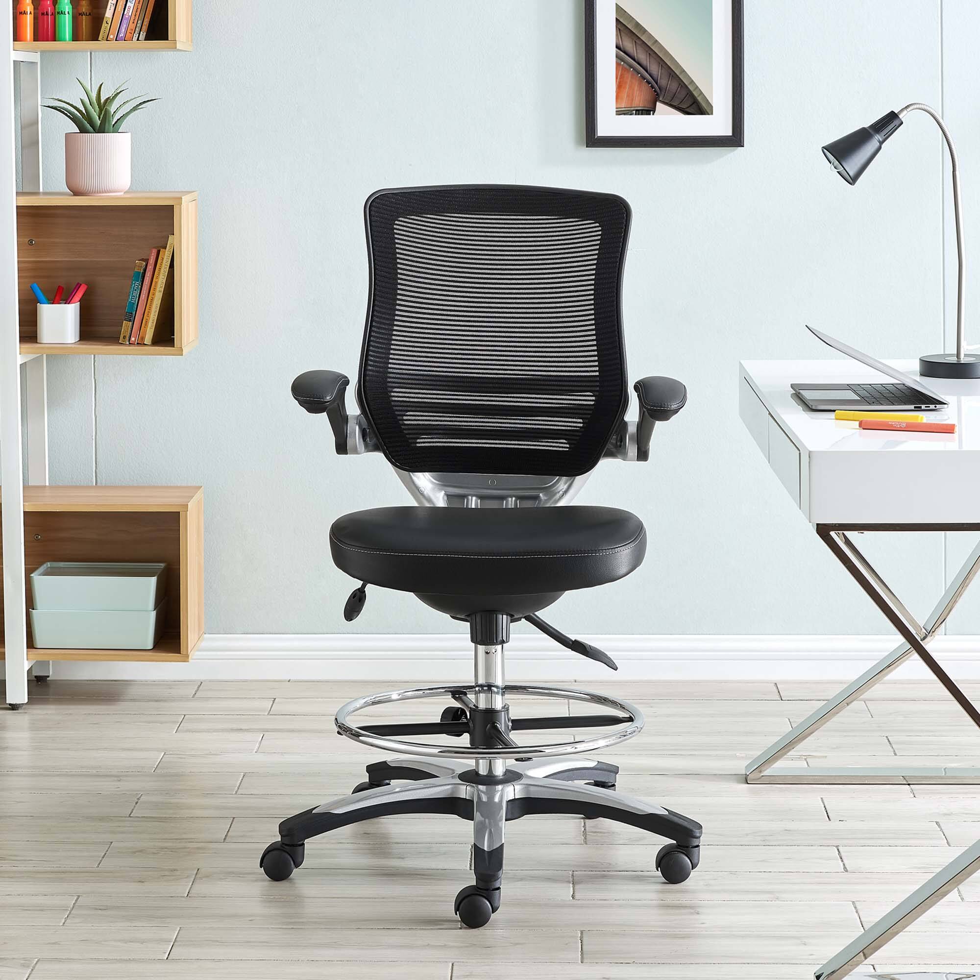 Alt View 9. Modway - Edge Drafting Chair by Modway - Black.