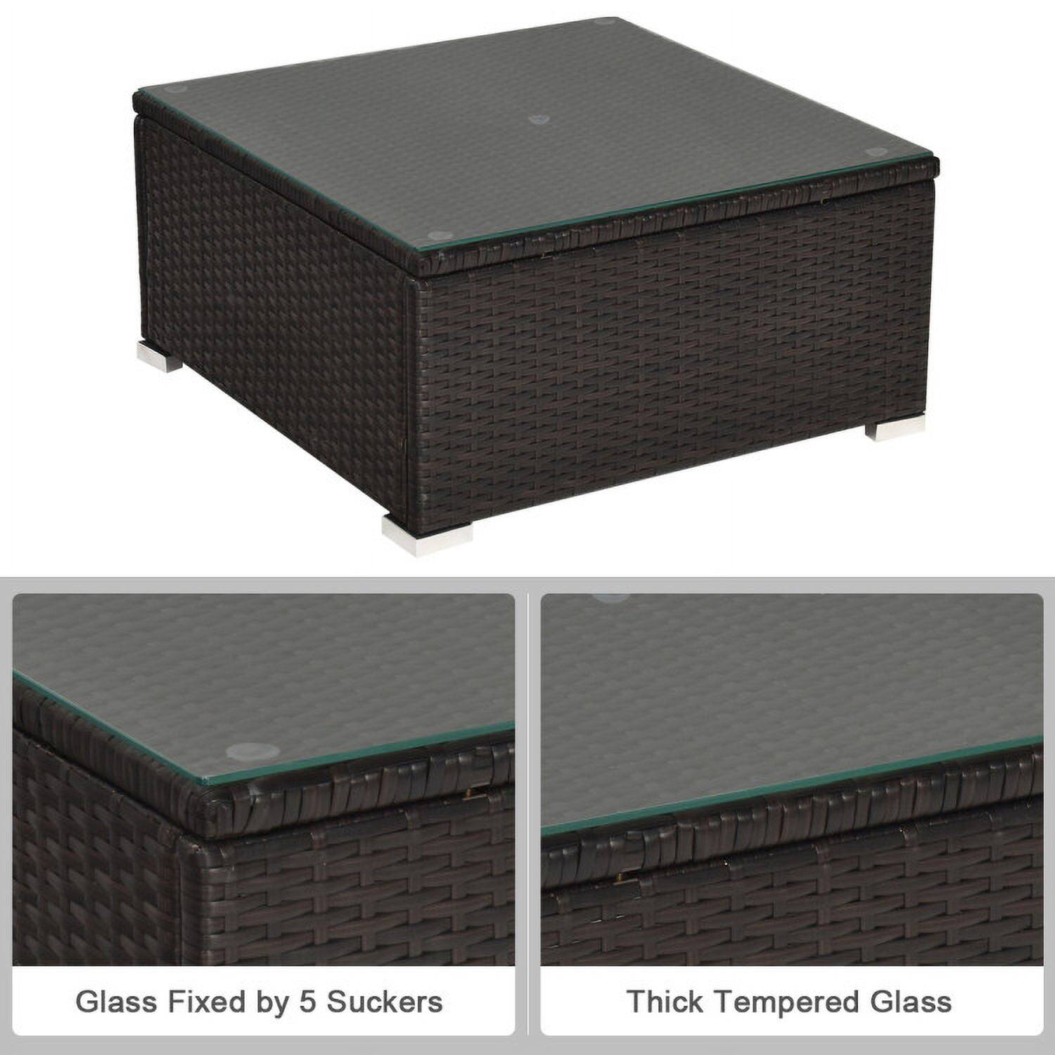 Glass Fixed by 5 Suckers  
Thick Tempered Glass