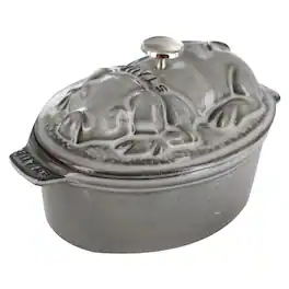 Staub - Cast Iron 1-qt Pig Cocotte - Graphite Grey