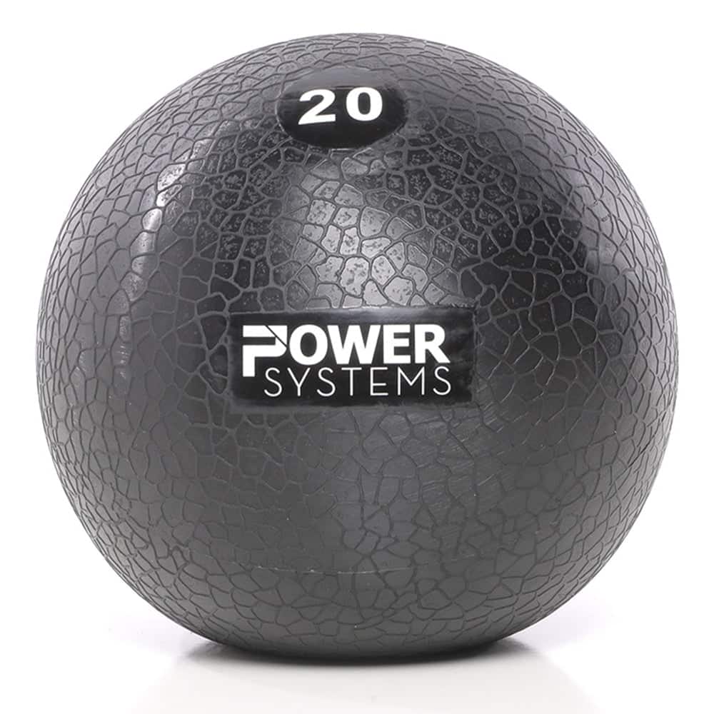 Power Systems - MEGA Slam Ball Prime (20 lb), No-Bounce 10" Medicine Ball for Strength & Core Training - Black