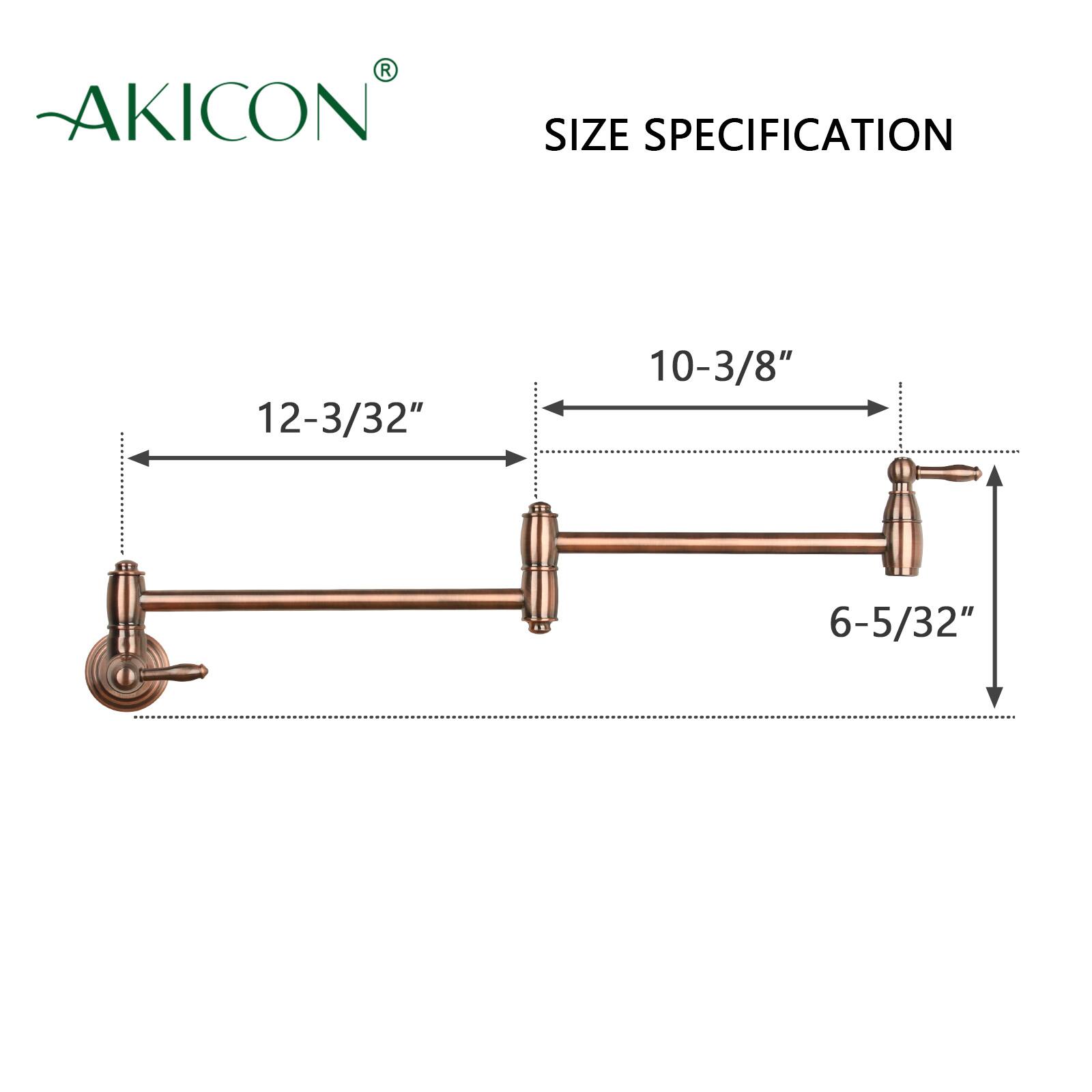 AKICON SIZE SPECIFICATION  
12-3/32"  
10-3/8"  
6-5/32"