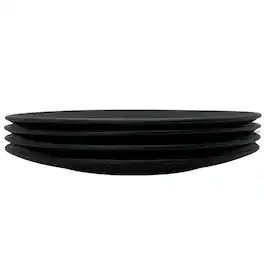 Zulay Kitchen - Contour Dinner Plate - Set of 4 - Black