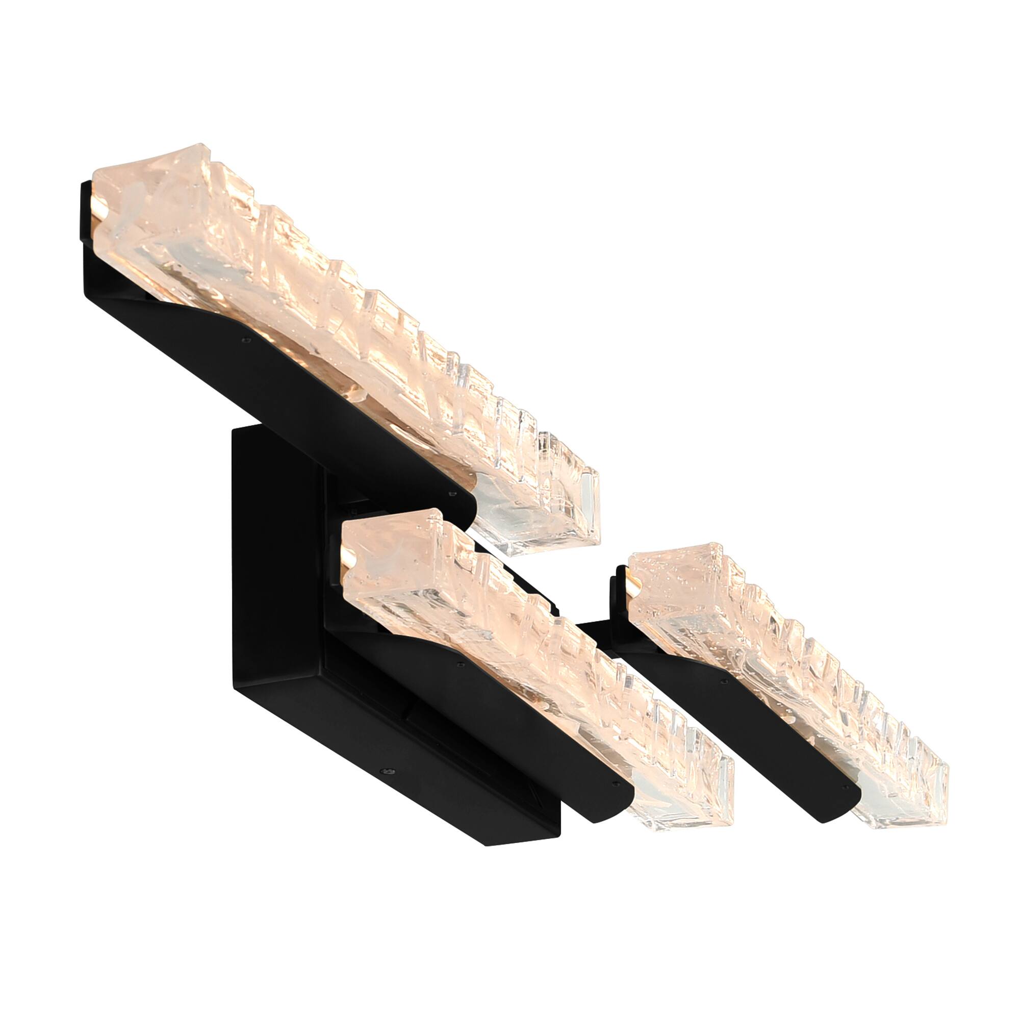 Left. CWI Lighting - Valira Integrated LED Black Vanity Light - Black.