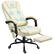 Front. APRILSOUL - Office Chair with Footrest 7 Vibrating Motors Wired Remote Adjustable Height Recline Up to 155° Full Support - Cream White.