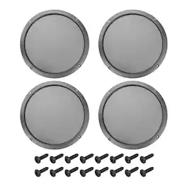 Unique Bargains - 4pcs Speaker Grill Mesh Metal Woofer Guard Protector ABS Frame with Screws for Home Audio Car Speaker - Black Iron Gray
