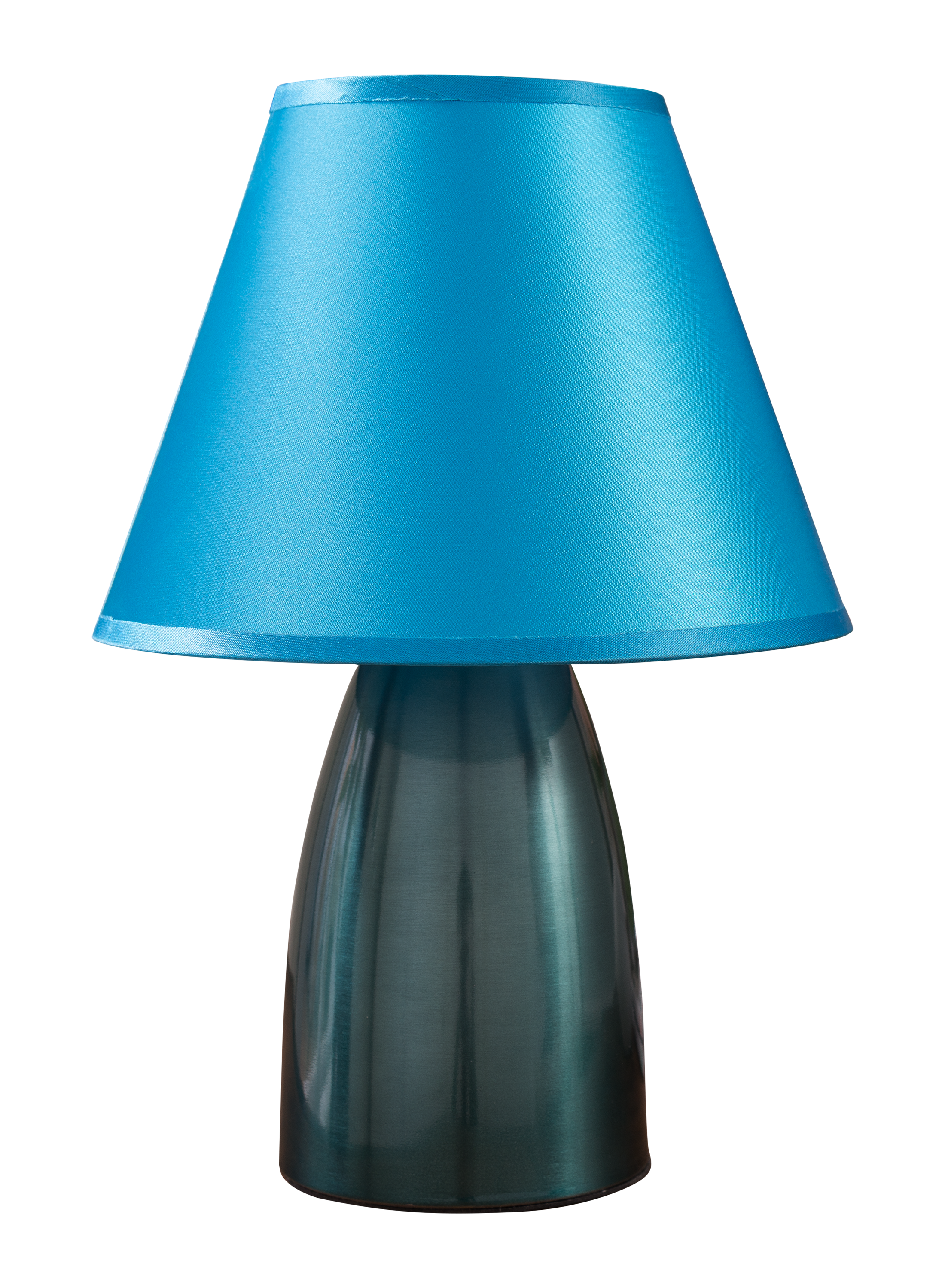 Angle. Kings Brand Furniture - Kings Brand Furniture Contemporary Table Lamp, Glossy Finish with Metal Base - Blue.