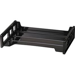 Officemate - Side Loading Desk Tray 2.75" Height x 13.18" Width x 9" Depth Desktop - Black